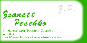 zsanett peschko business card